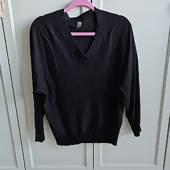 V-Neck Sweater with Sequin Star elbow details - Picture 1 of 2